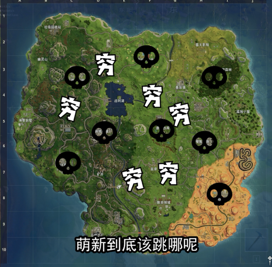 《堡垒之夜》新手落点推荐