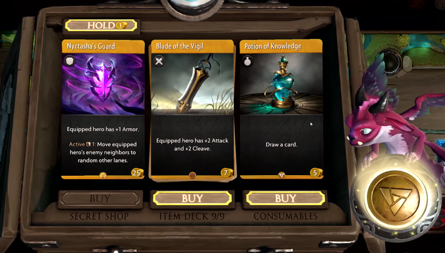 《Artifact》入门教学之法力值及金币系统