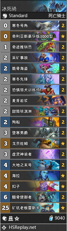 炉石传说冰DK卡组分享