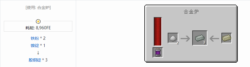 我的世界科技复兴锭合成表大全