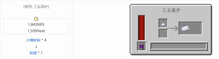 我的世界科技复兴锭合成表大全