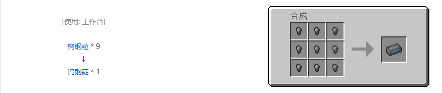 我的世界科技复兴锭合成表大全