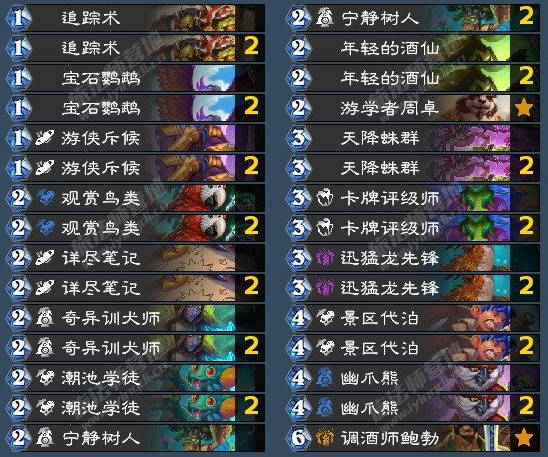 炉石传说荒野之神卡组推荐