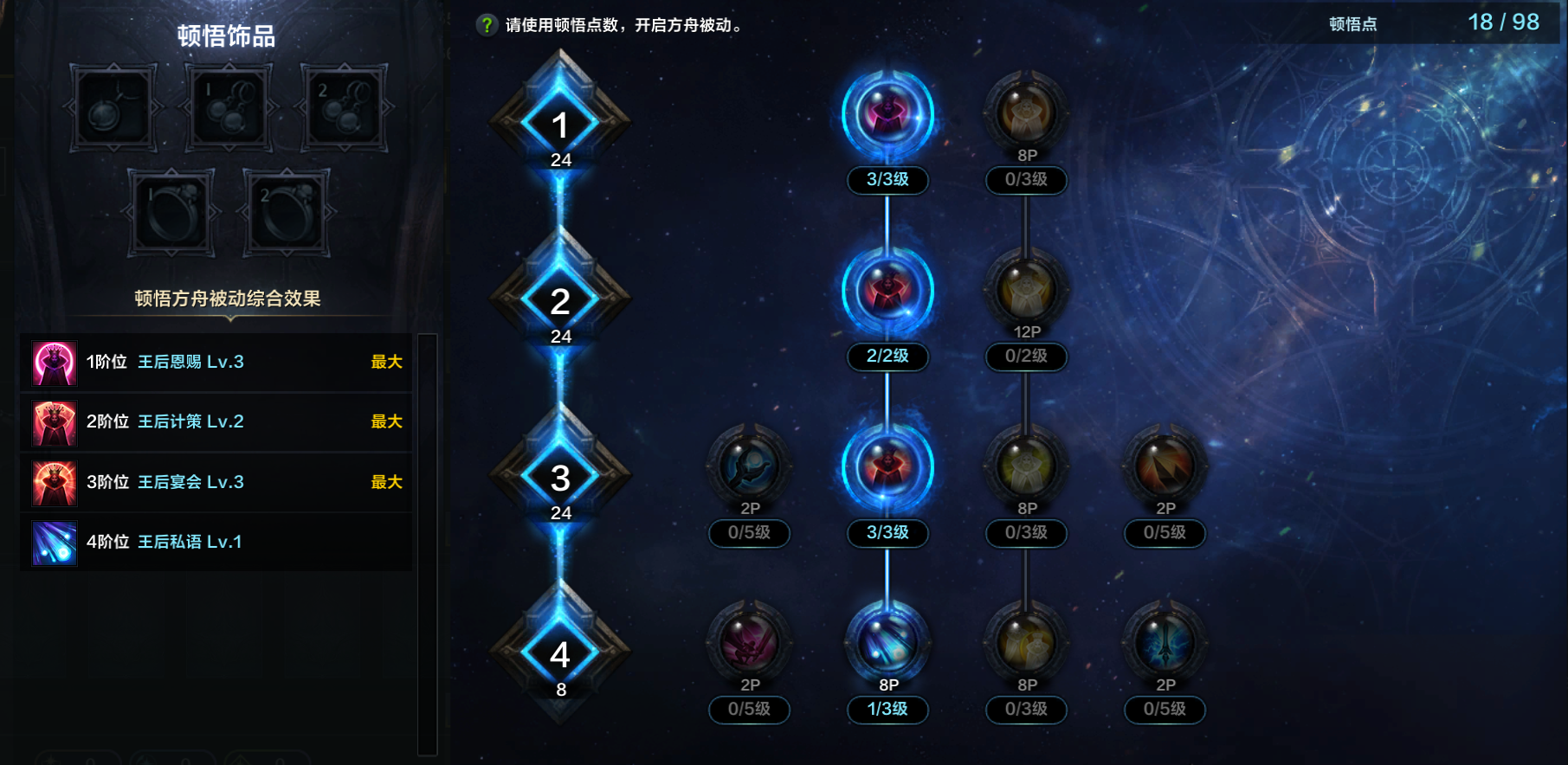 命运方舟王后恩赐卡牌大师方舟加点攻略