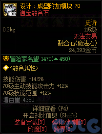 DNF设计成型附加模块70属性一览