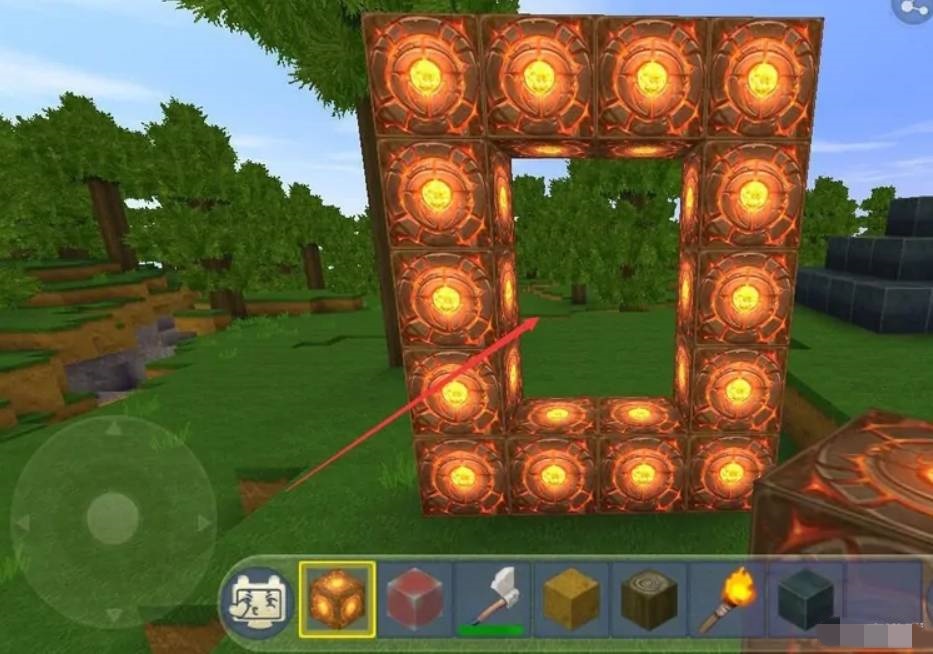 迷你世界地心传送门怎么摆放