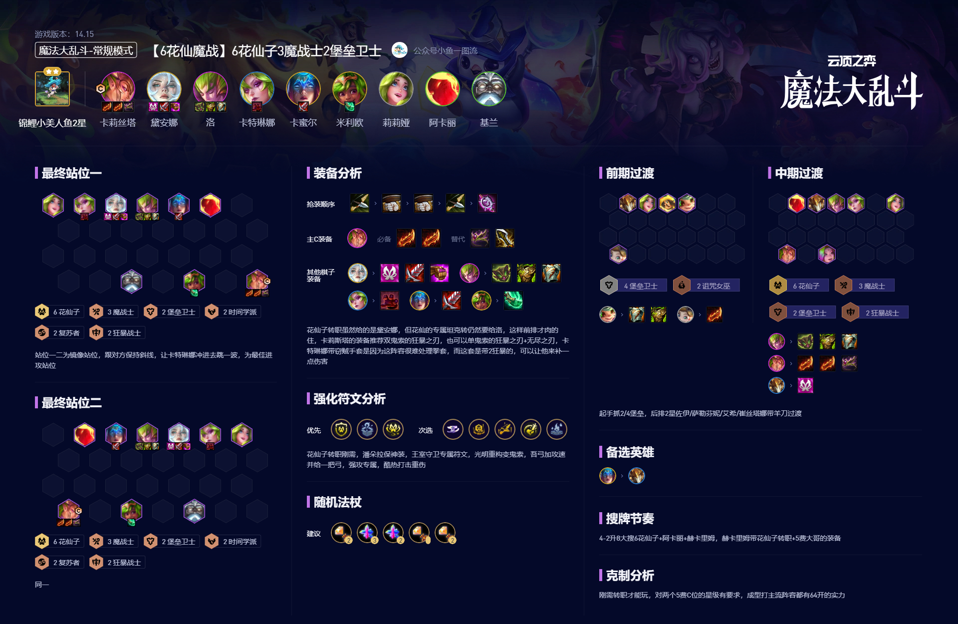 云顶之弈S126花仙魔战阵容攻略