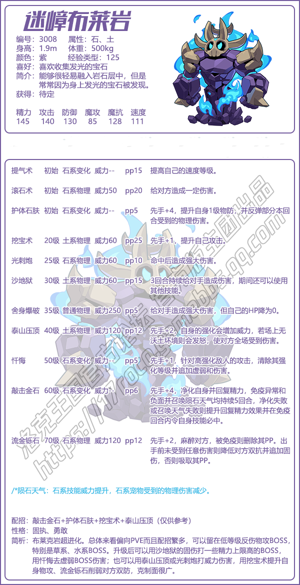 洛克王国迷嶂布莱岩性格推荐