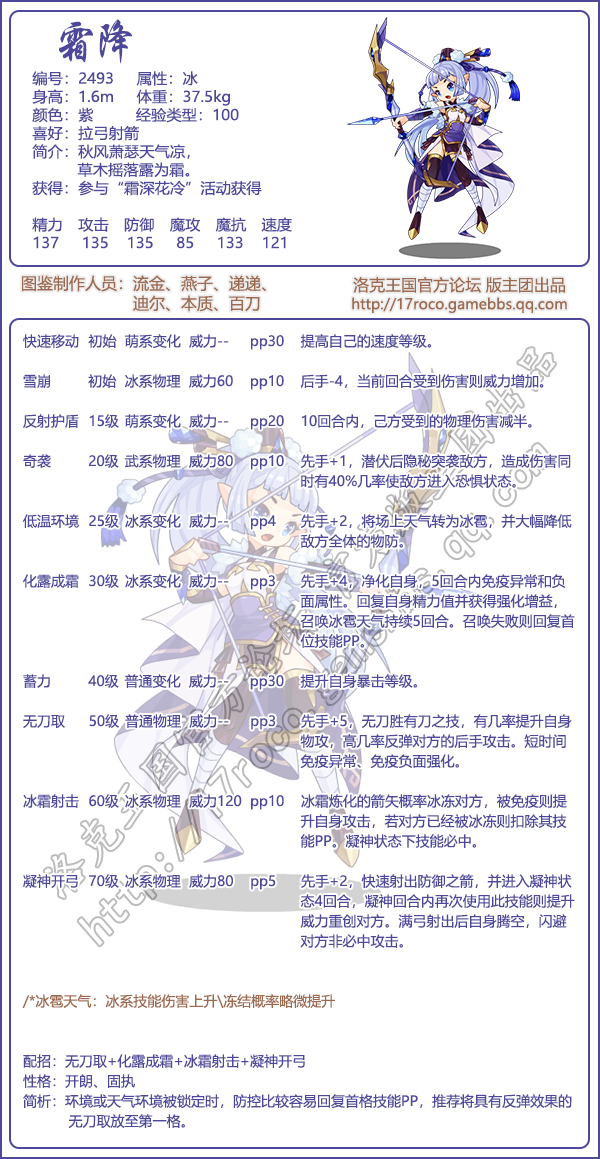 洛克王国霜降性格推荐