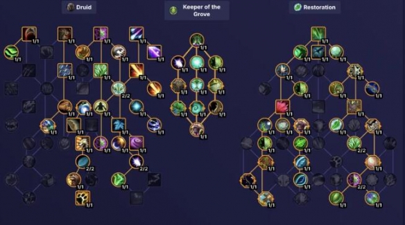 魔兽世界11.0.5德鲁伊大秘境天赋推荐