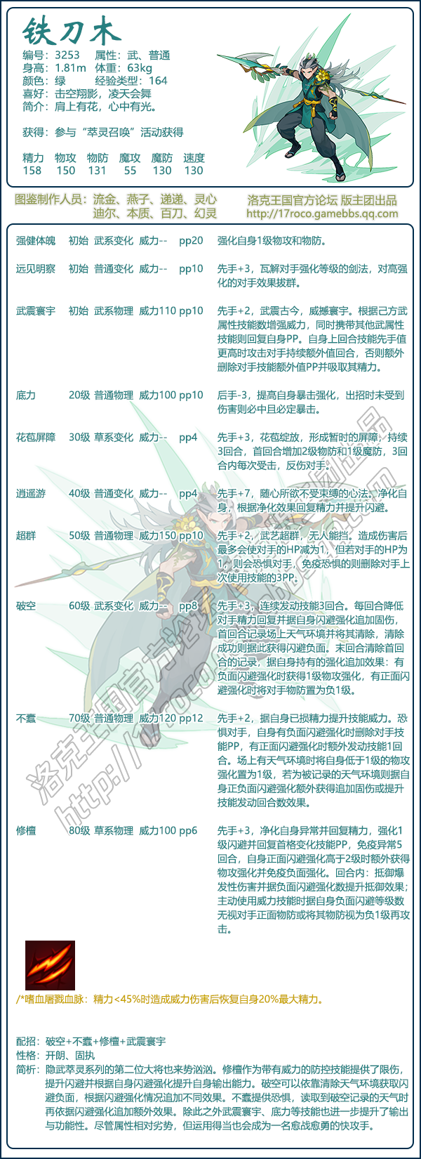 洛克王国铁刀木性格推荐