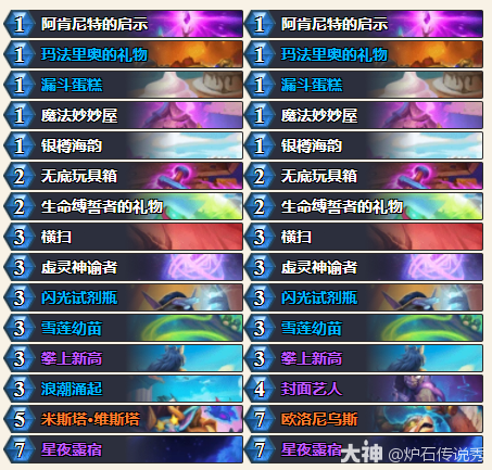 炉石传说深暗领域法强德卡组搭配