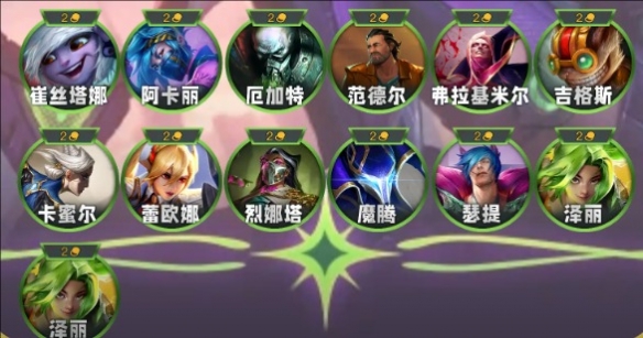 云顶之弈S13两费卡有多少张