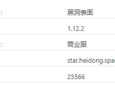 《我的世界》黑洞表面服务器2025年抢先看