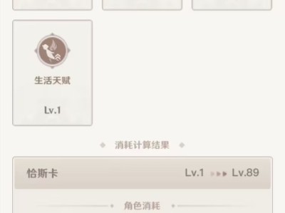 原神角色恰斯卡升级素材清单