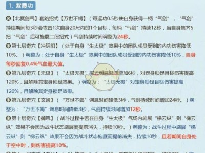 《剑网3》11月19日全门派技能二改介绍