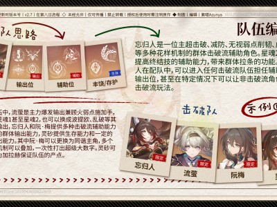 崩坏星穹铁道忘归人配队推荐