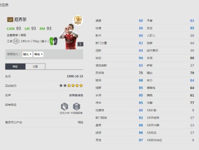 《FIFA online4》厄齐尔球员信息