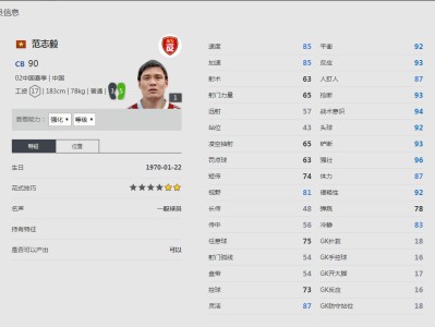 《FIFA online4》范志毅球员信息