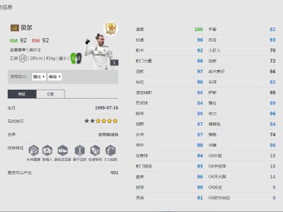 《FIFA online4》贝尔球员信息