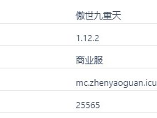 我的世界傲世九重天服务器一览2024