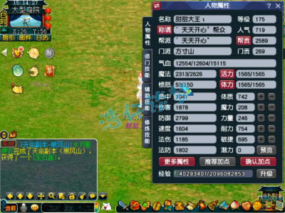 梦幻西游服战方寸山属性展示175