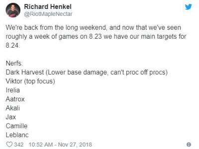 《LOL》8.24版本最新改动