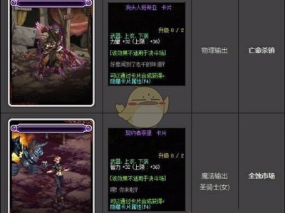 《dnf》95卡片附魔属性汇总