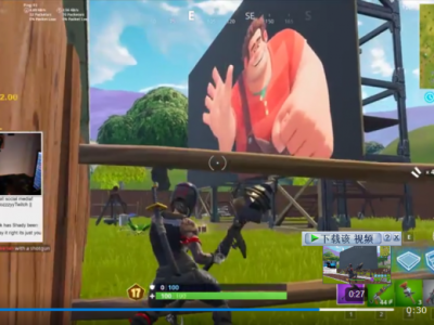 《堡垒之夜》露天影院播放无敌破坏王2