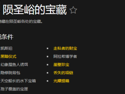 魔兽世界：陨圣峪寻宝成就指南