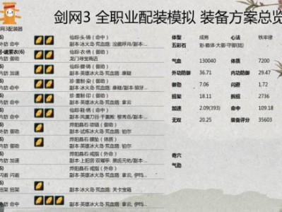 《剑网3》世外蓬莱PVE铁牢配装攻略