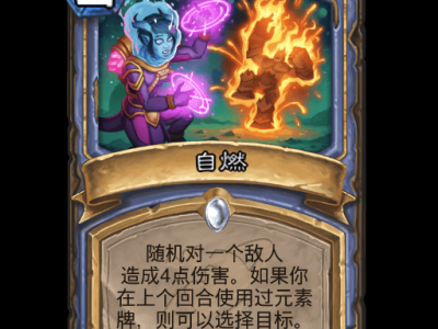 炉石传说自燃卡牌图鉴